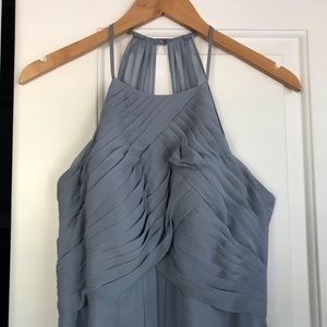 Azazie ginger dusty blue bridesmaid dress